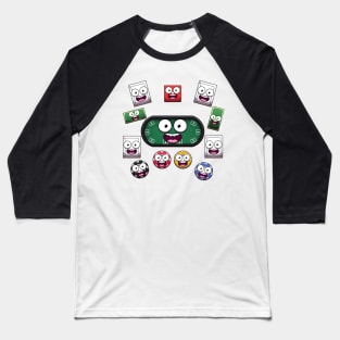 Cute Poker Elements Baseball T-Shirt